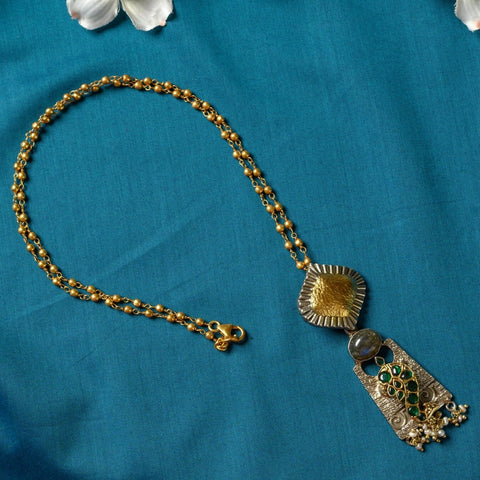 Gold Polish Silver Necklace CHN1276