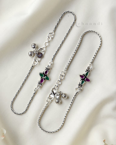Silver Anklets CHA043 (Pair)
