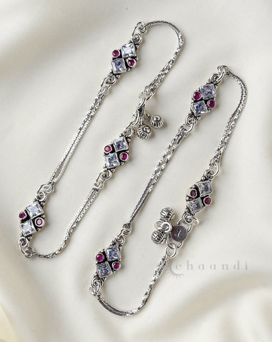 Silver Anklets CHA033 (Pair)