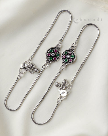 Silver Anklets CHA030 (Pair)