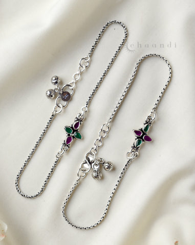 Silver Anklets CHA028 (Pair)