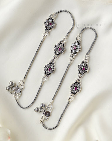 Silver Anklets CHA042 (Pair)