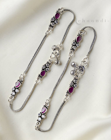 Silver Anklets CHA038 (Pair)