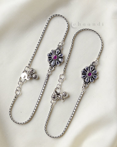 Silver Anklets CHA041 (Pair)
