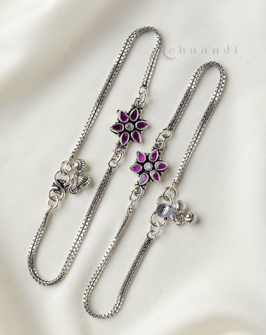 Silver Anklets CHA037 (Pair)