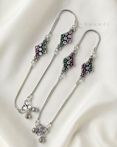 Silver Anklets CHA029 (Pair)