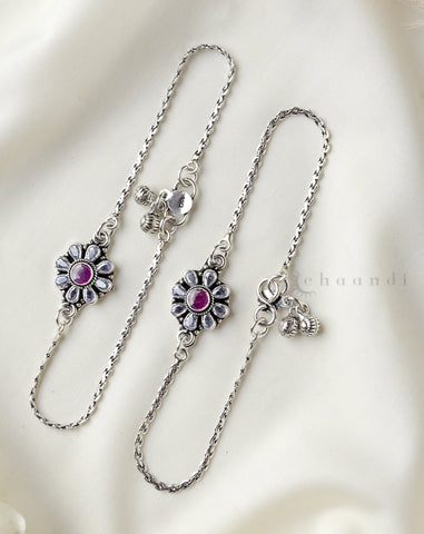 Silver Anklets CHA040 (Pair)