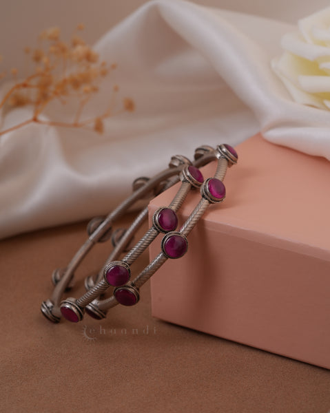 Silver Bangle  (Pair)