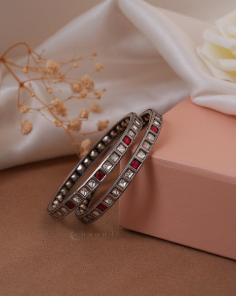 Silver Bangle  (Pair)