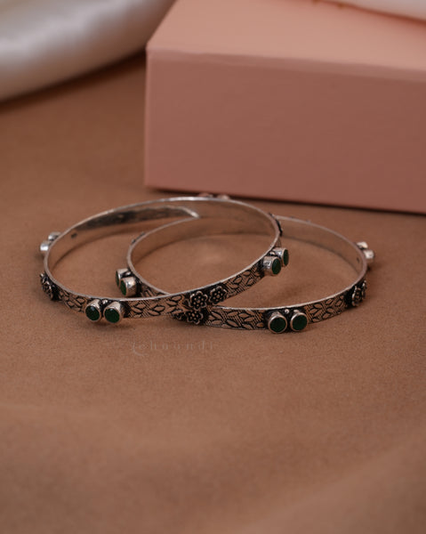 Silver Bangle  (Pair)