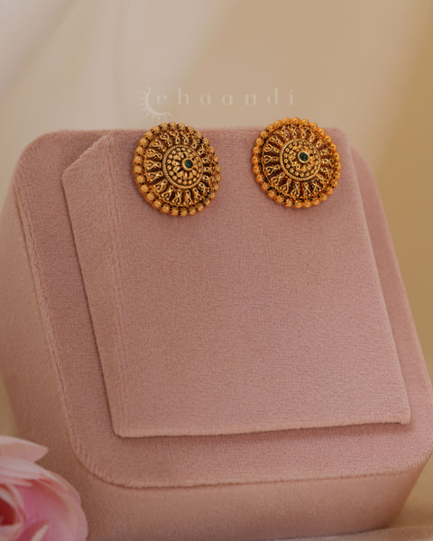 Gold Polish Silver Earrings CHE2256
