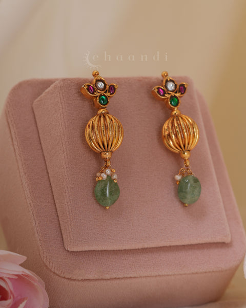 Gold Polish Silver Earrings