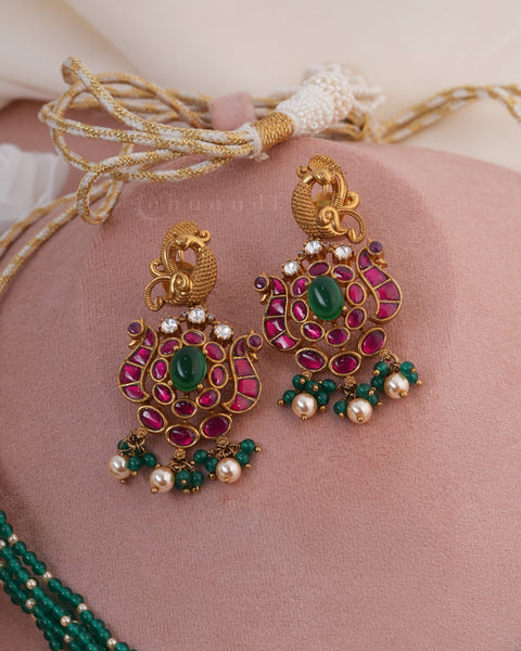 Gold Polish Silver Necklace Set