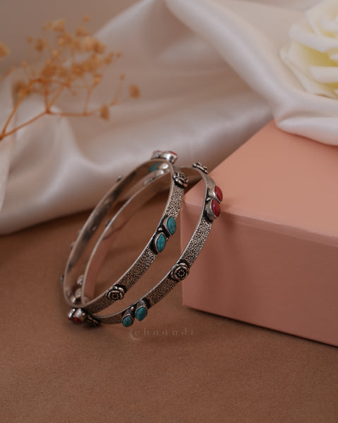 Silver Bangle  (Pair)