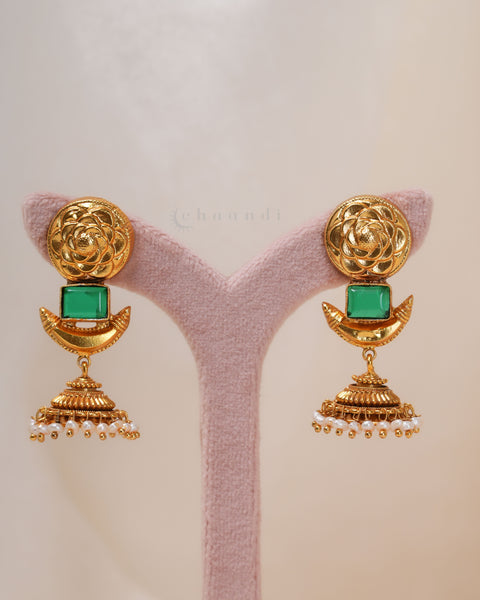 Gold Polish Silver Earrings CHE2239