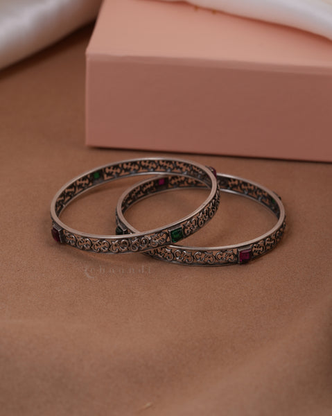 Silver Bangle  (Pair)