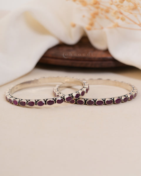 Silver Bangle  (Pair)