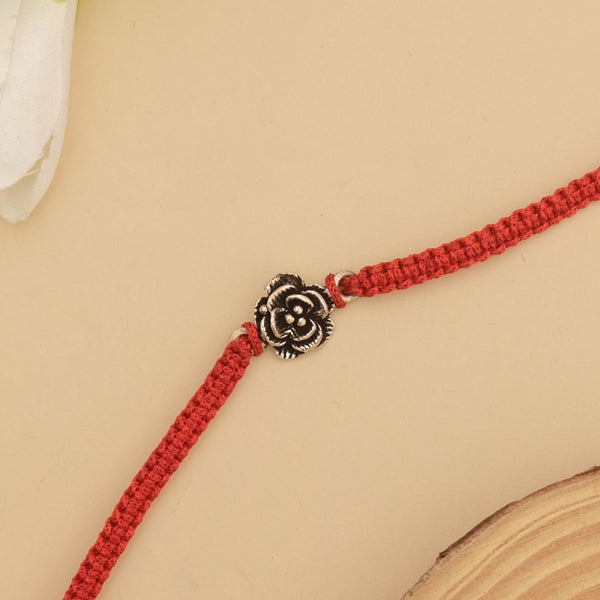 Flower Silver Rakhi
