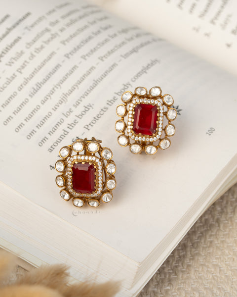 Gold Polish Silver Earrings CHE2574