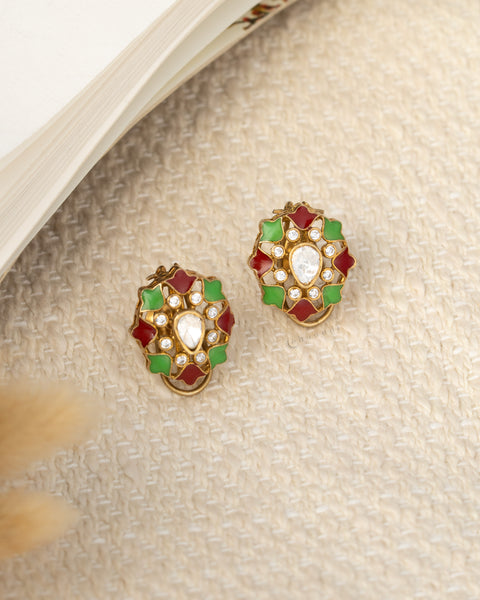 Gold Polish Silver Earrings
