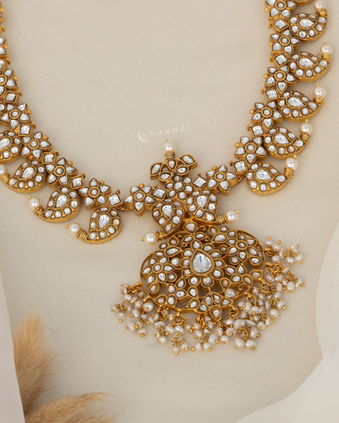 Gold Polish Silver Necklace Set