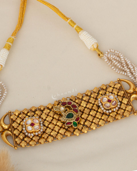 Gold Polish Silver Choker