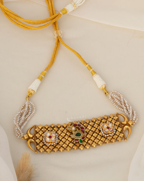 Gold Polish Silver Choker