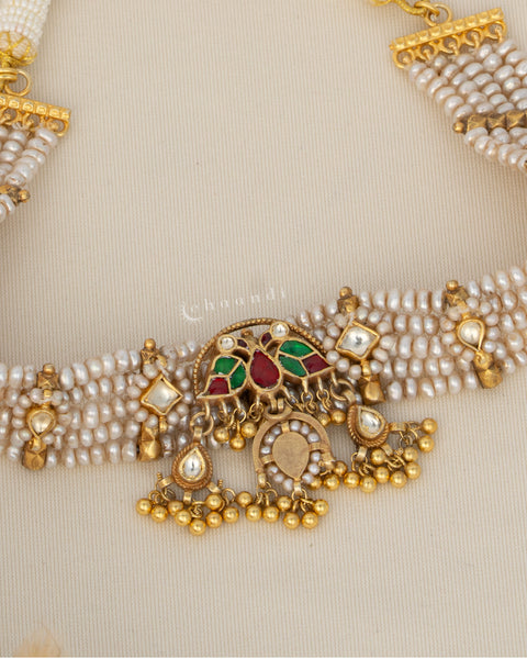 Gold Polish Silver Choker