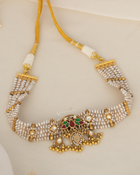 Gold Polish Silver Choker