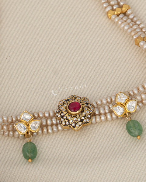 Gold Polish Silver Choker