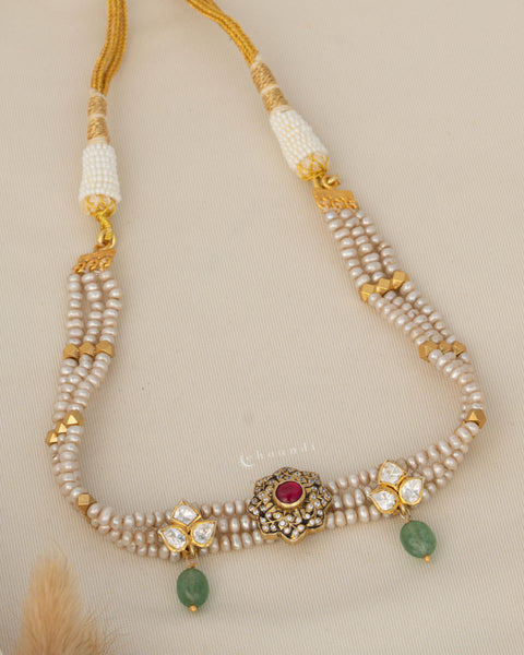 Gold Polish Silver Choker