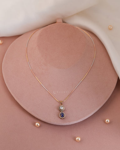 Two Tone Silver Necklace CHN1937