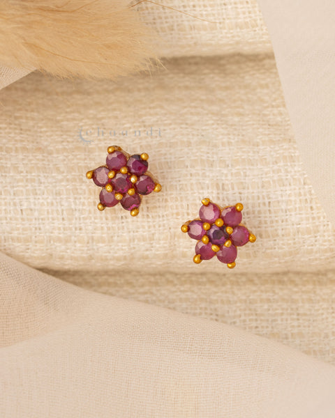 Gold Polish Silver Earrings