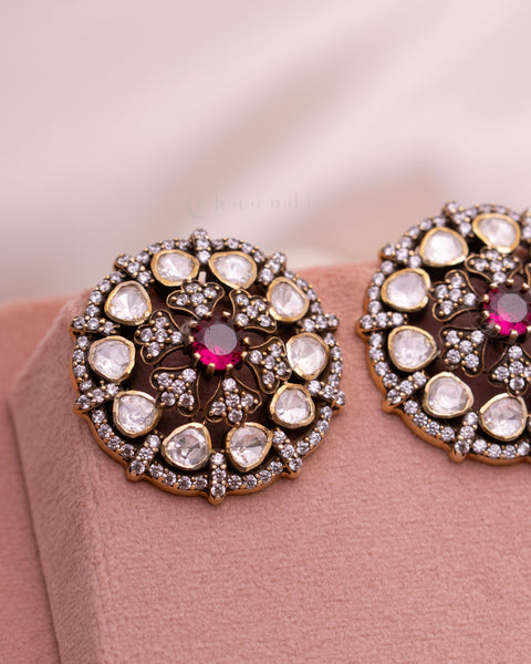 Gold Polish Silver Earrings CHE2227