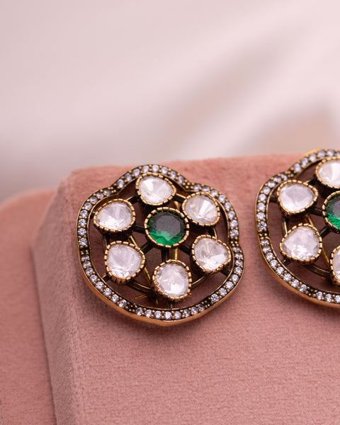 Gold Polish Silver Earrings
