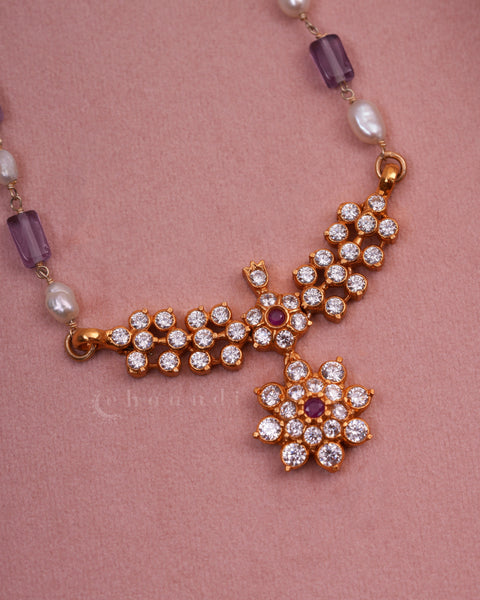 Gold Polish Silver Necklace CHN1853