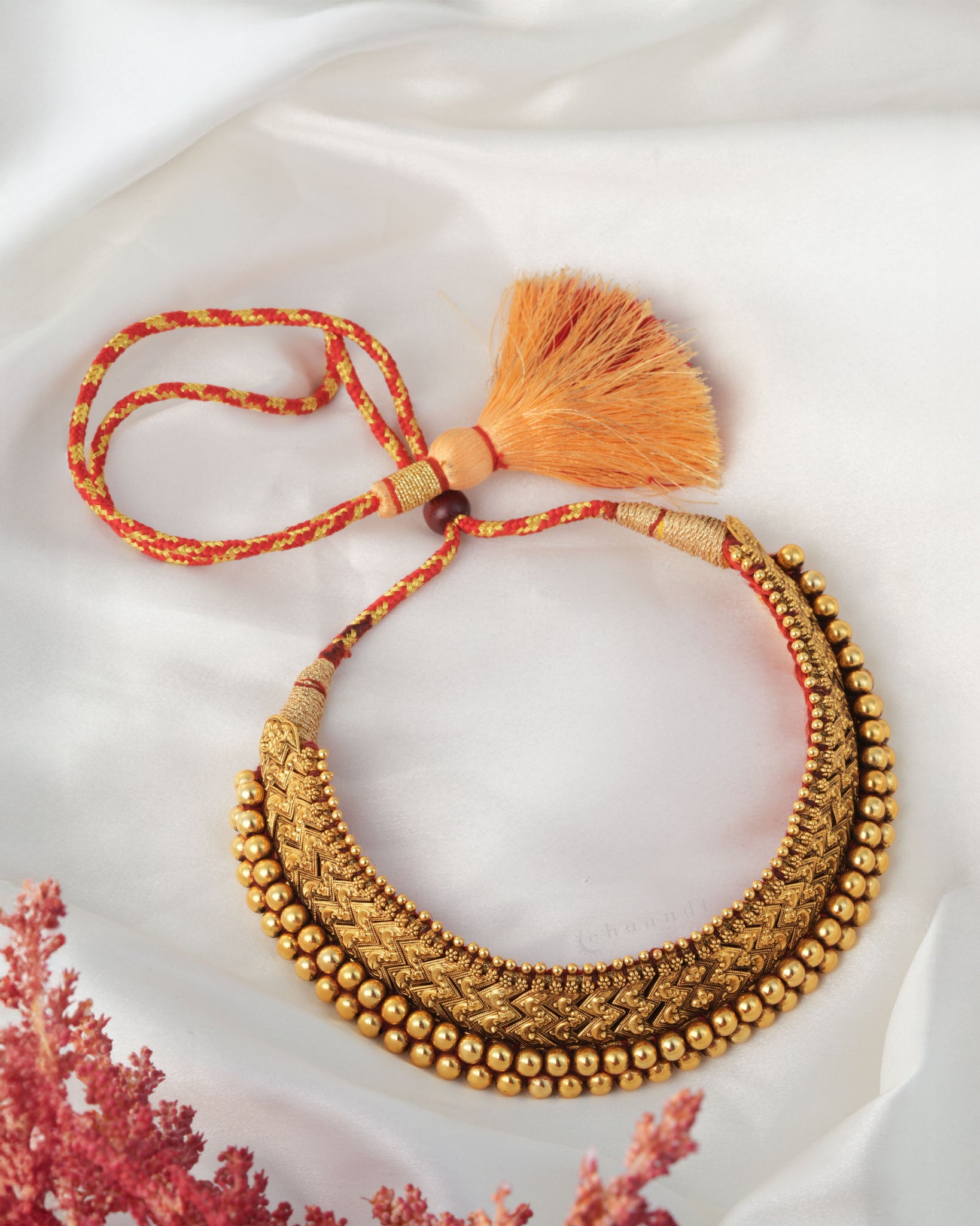 Gold Polish Silver Necklace CHN1948 – CHAANDI
