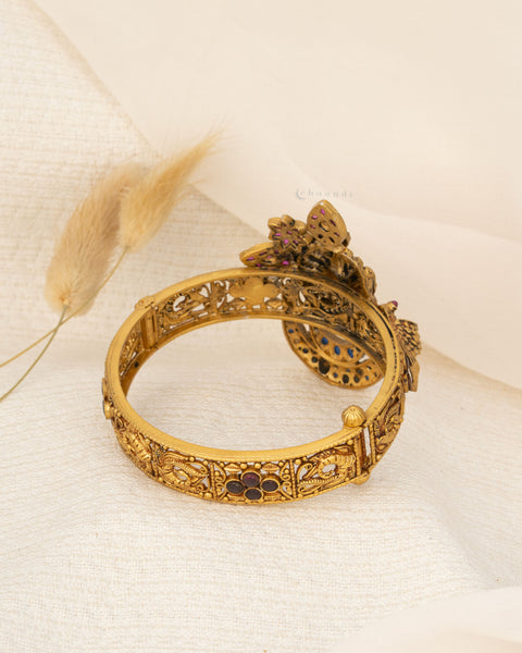 Gold Polish Silver Bangle  (Single)
