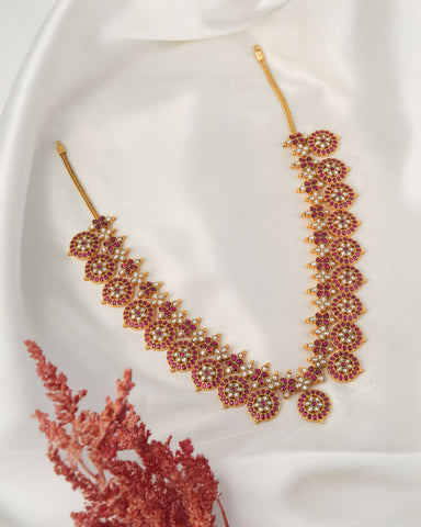 Gold Polish Silver Necklace  CHN1939