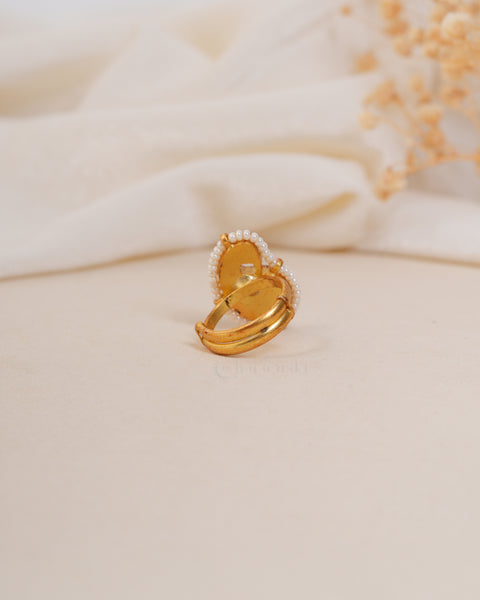 Gold polish Silver Ring