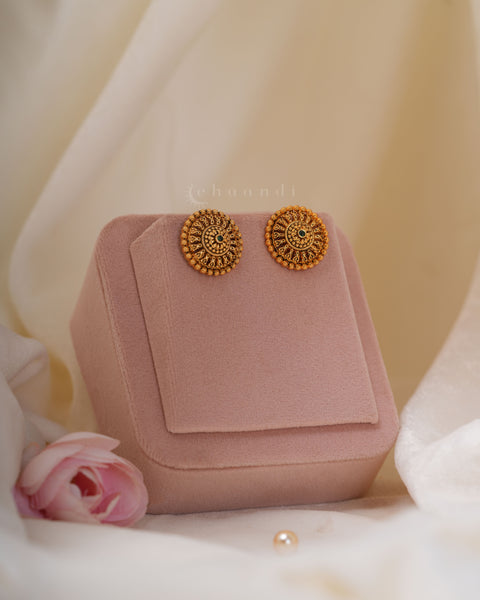 Gold Polish Silver Earrings CHE2256