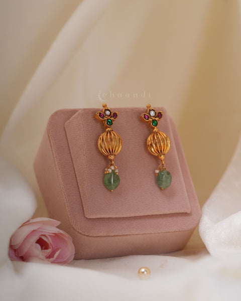 Gold Polish Silver Earrings