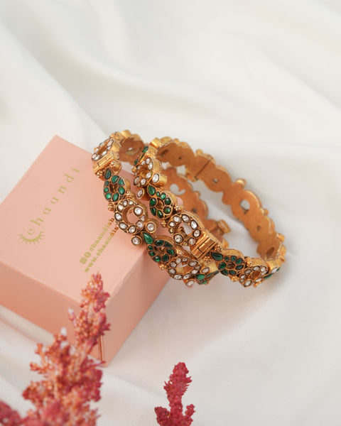 Gold Polish Silver Bangle (Single)