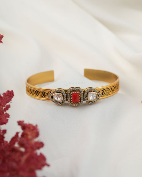 Gold Polish Silver Kada (Single)