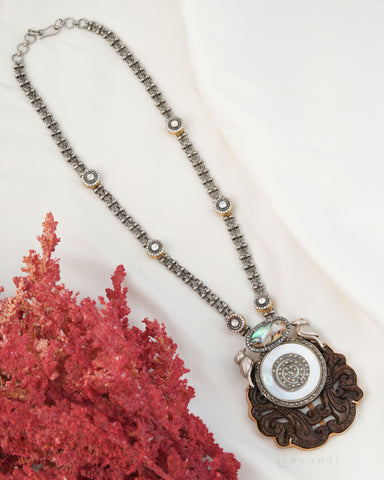 Two Tone Silver Necklace CHN1951