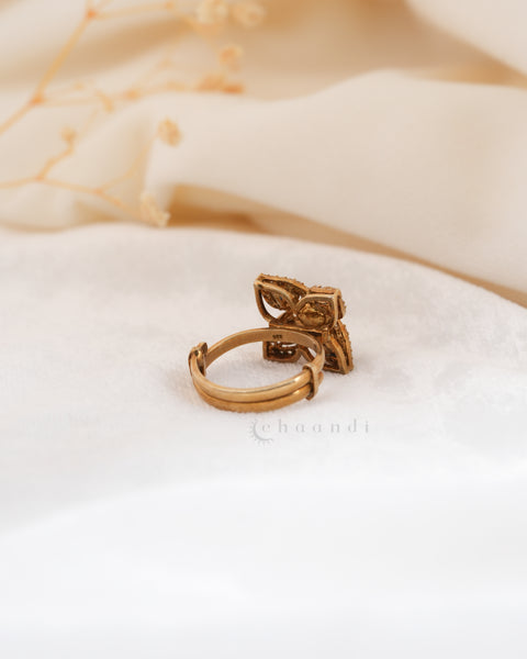 Gold polish Silver Ring CHFR1050