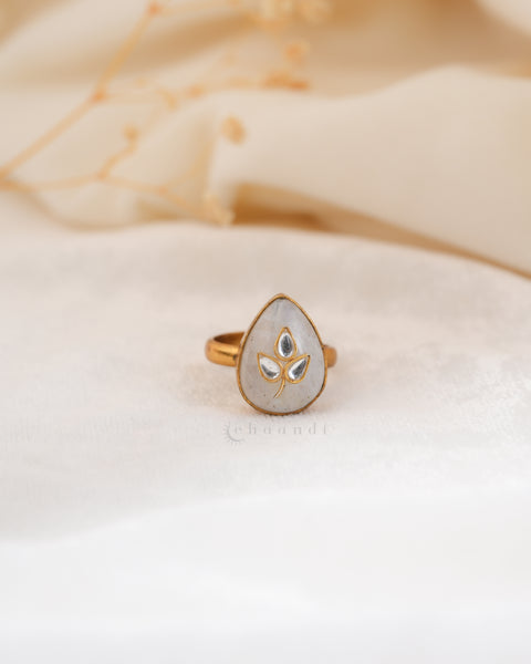 Gold polish Silver Ring