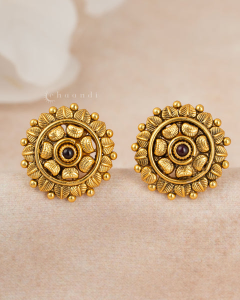 Gold Polish Silver Earrings