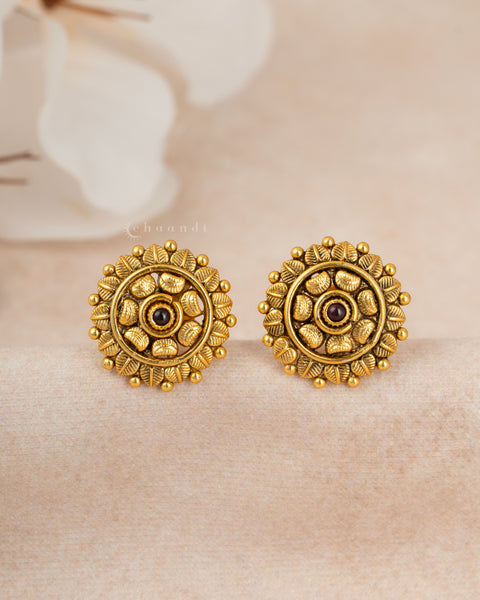 Gold Polish Silver Earrings