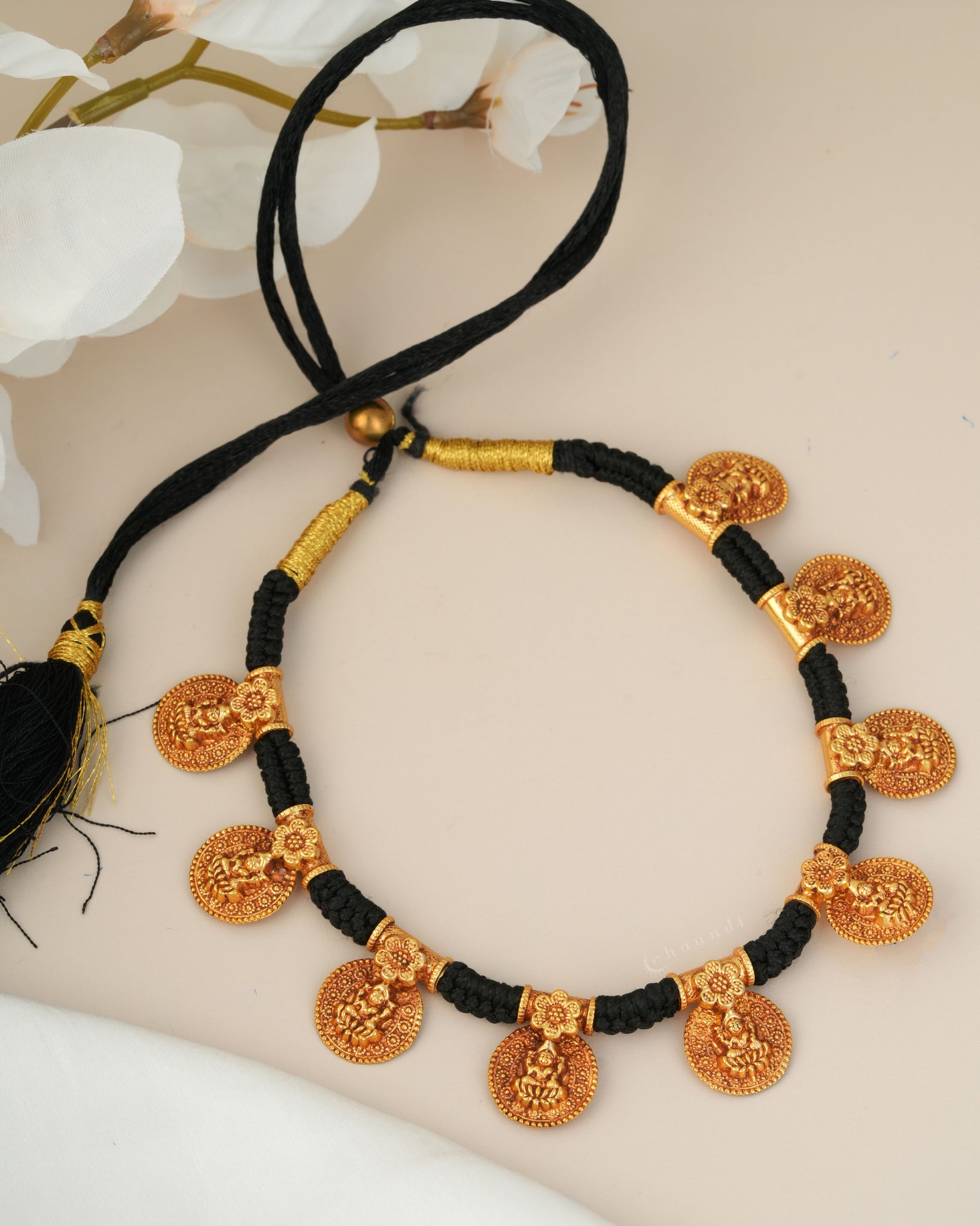 Gold Polish Silver Necklace CHN1972 – CHAANDI